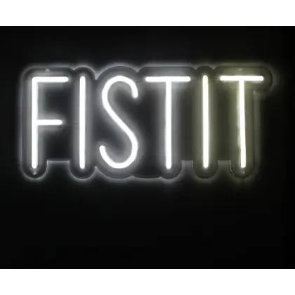 LED Neon Sign Fist It by Shots - Decorative Wall Light, EU Plug