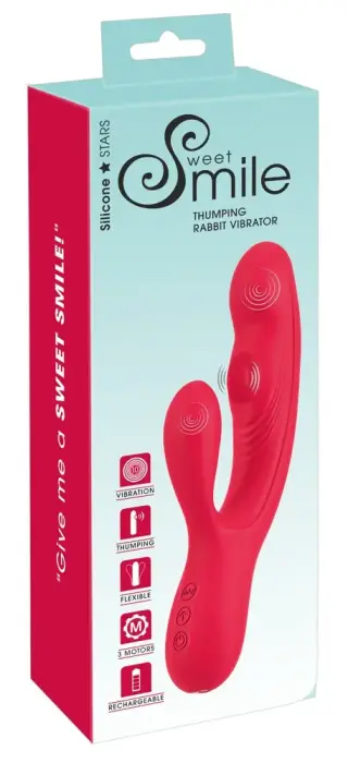 Sweet Smile кролик-вибратор с функцией толчков – 21.2 cm (8.3″) – розовый