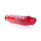 Juicy Jelly многоскоростной реалистичный вибратор – 22 см – красный — Фото 4