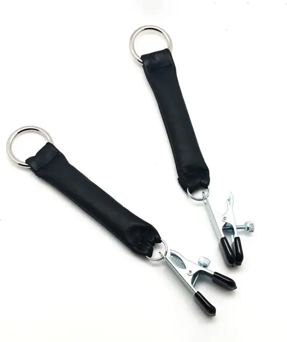Red Leather reguleeritavad nibuklambrid raskustega – mustad/hõbedased
