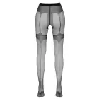 Cottelli LEGWEAR Zeķubikses ar zeķturiem un atvērtu starpkāju – melnas Foto 6