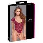 Cottelli Lingerie stringo bodis su perlaitis ir nėriniais – raudonas – S — Nuotrauka 1