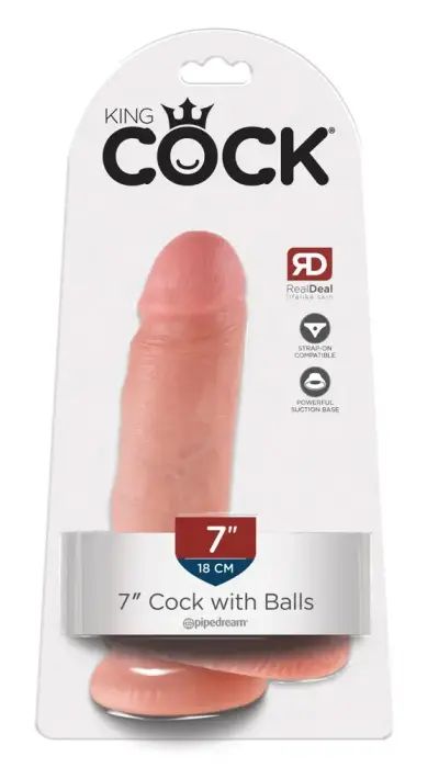 King dildo munanditega – 17.8 cm (7″) – Must