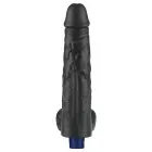 Real Softee uzlādējams vibrējošs dildo – 25.5 cm (10″) – Melns Foto 6