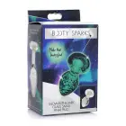 Glow-In-The-Dark Glass Butt Plug – S – 7 cm – Green — Photo 1