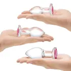 Glas Heart Jewel – südamekiviga klaasist anaalkorkide komplekt – 3 tk — Foto 6
