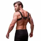 Fetish Submissive Attitude Men's Adjustable Eco-Leather Chest Harness – Black — Photo 9