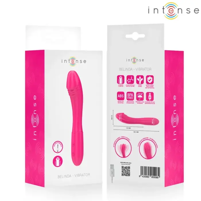Гибкий вибратор INTENSE Belinda – 19 см (7.5″) – розовый