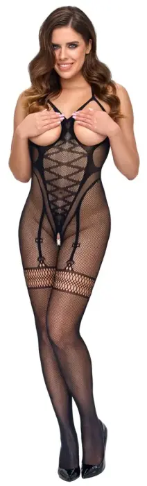 Fantasy by Cottelli võrkkangast catsuit – must – S/L Photo