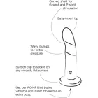ROMP Piccolo Dildo – 12.7 cm (5″) – Blue — Photo 8