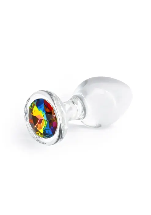 Crystal Desires varavīksnes krāsu dārgakmens anālais spraudnis – M