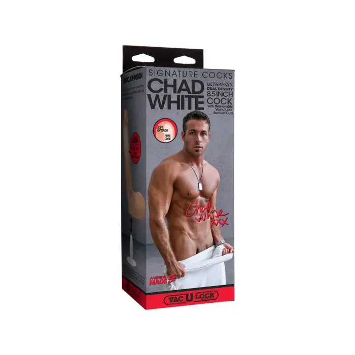 Chad White realistiškas ULTRASKYN dildo – 20 cm (8″) – kūno spalva