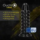 Spiral Force tekstūruotas analinis kištukas su siurbtuku – 23.5 cm (9.2″) – Juodas — Nuotrauka 4