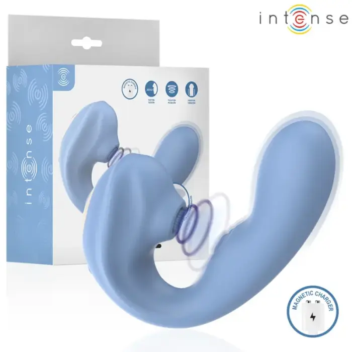 INTENSE GINA 3-in-1 клиторальный стимулятор – 14 см (5.5″) – синий