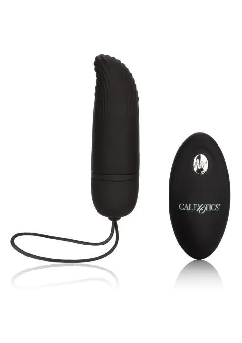 Rievots G-punkta vibrators ar tālvadības pulti – melns