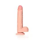 Sirge realistlik dildo munanditega ja iminapaga – 23 cm (9″) – nahavärv — Foto 3