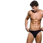 Envy Microfiber Thong – Black – M/L — Photo 2