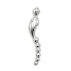 Kõver metallist soontega dildo – 20 cm (8″) — Foto 6