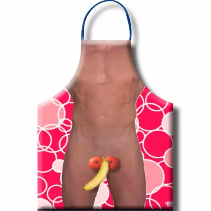 Diablo Picante Men's Party Apron – fruit print