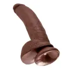 KC 9 reālistisks dildo ar sēkliniekiem – 22.9 cm (9″) – brūns — Foto 5