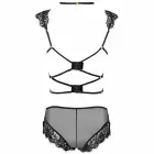 LivCo Corsetti Fashion Palmenom LC 90614 pitsist rinnahoidja ja aluspükste komplekt – must – L/XL — Foto 4