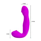 PRETTY LOVE ANGELO Dual Action Vibrator – 18 cm (7″) – Pink — Photo 4