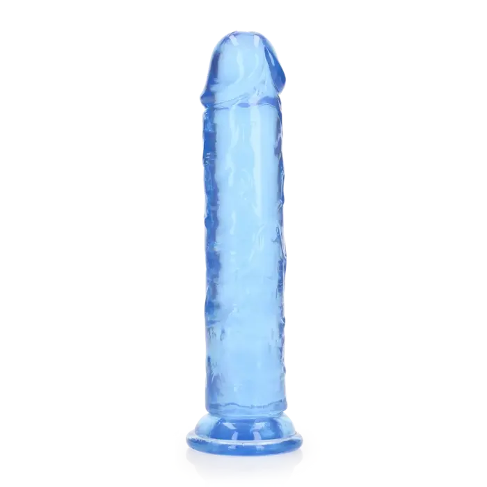 Taisns reālistisks dildo ar piesūcekni – 22 cm (8.7″) – Caurspīdīgs Foto 7