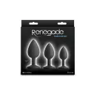 Renegade Triple Ace silicone anal plug kit – 3 sizes – black — Photo 3