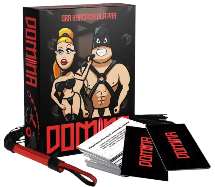 DOMINA эротическая карточная игра для пар - 50 карточек с заданиями и набор для ролевых игр