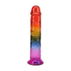 Doc Johnson Crystal Jellies dildo – 21.6 cm (8.5″) – Daudzkrāsains — Foto 5