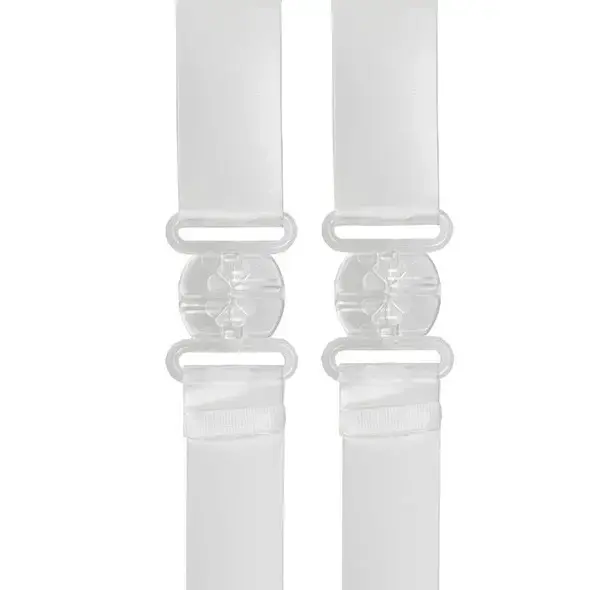 Bye Bra Transparent Low Back Straps – Clear Adjustable Extension 2pcs