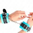KINK Adjustable Blue Wrist Restraints with Soft Fur Lining 20-28cm — Photo 4