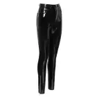 Black Level Shiny Vinyl Trousers with Zips – Black – XL — Photo 10