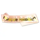 Zabawka-Szarfa Różowa WIECZÓR PANIEŃSKI (złote napisy) Photo