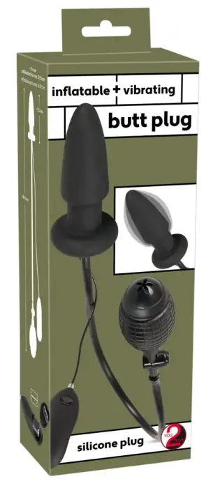 Inflatable Vibrating Butt Plug – 12.2 cm (4.8″)