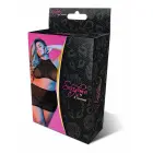 Polka Dot Mesh Halter and Skirt Set - 2XL - Black — Photo 1