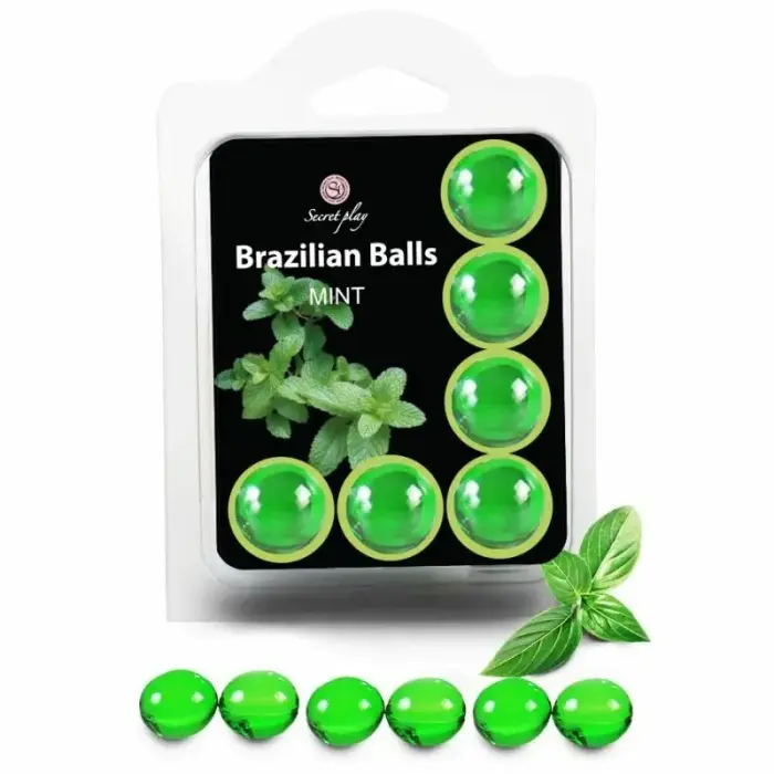 Secret Play Brazilian Balls massaažiõli kuulid – piparmünt – 6 tk