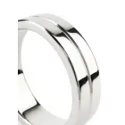 Mr. Steel Single Grooved Cock Ring – 5 cm (2″) – Silver — Photo 6