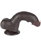 LoveToy Sliding Skin Dual Layer Dong – реалистичный двухслойный фаллоимитатор – TPE – чёрный – 20,3 см — Фото 13