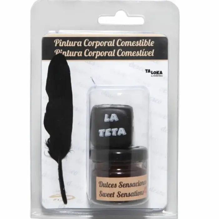 Taloka Chocolate Body Paint Set with Brush & Activity Dice 1oz