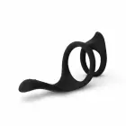 EasyToys Silicone Performance Ring with Ribbed Perineum Stimulator – 11 cm – Black — Photo 6