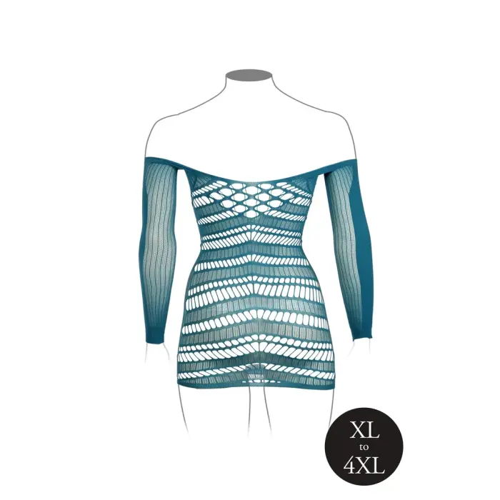 Garām piedurknēm tīkliņa mini kleita – Queen Size Foto 17