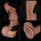 LoveToy Dual Layered Silicone Cock – realistiškas dviejų sluoksnių silikoninis dildo – 22,9 cm — Nuotrauka 1