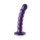 Beaded G-Spot Dildo with Suction Cup – 13 cm (5″) – Purple — Photo 8