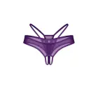 Vibres stringai su atviru tarpkoju – violetinis – 2XL/3XL — Nuotrauka 3
