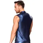 NEK Metallic Shirt with Studs and Mesh Inserts – Blue – M — Photo 6