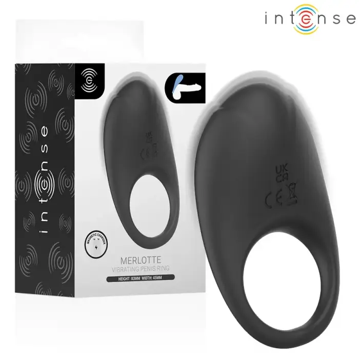 Intense Merlotte Vibrating Silicone Ring – Black