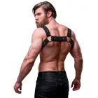 Fetish Submissive Attitude Adjustable Neoprene Chest Harness for Men – Black – One size — Photo 9