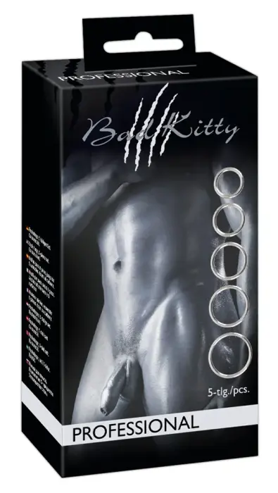 Bad Kitty Metal Rings 5-Piece Set