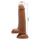 BAILE Easton tõukav vibraator pöörlemise ja iminapaga alusega – 25 cm – helepruun — Foto 5